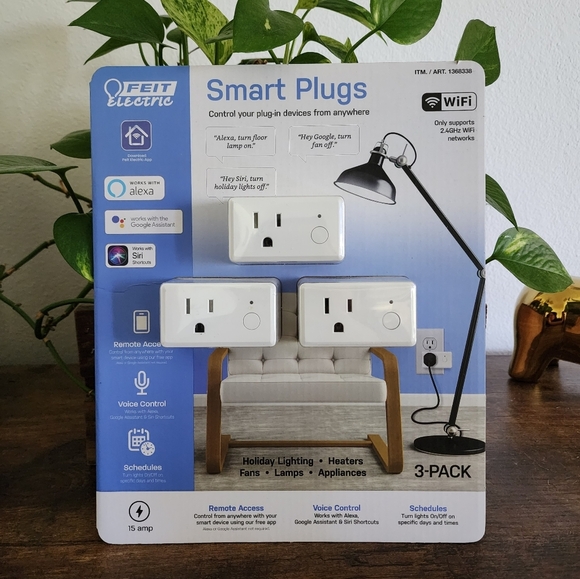 Feit Electric Smart Plugs 3-Pack NWT - Picture 1 of 16